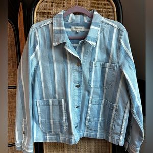 Madewell Striped Denim Chore Coat